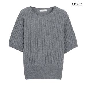 [ab.f.z] 꽈배기 라운드넥 반팔 니트 (AFX4QW36A)