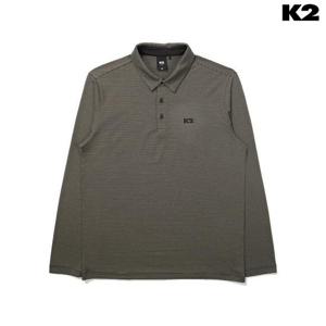 [케이투 (행사)]남성 BOOST_가을 스트라이프 폴로 티셔츠  (Charcoal) KMU24281_C8