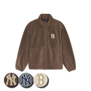 MLB 공용 우븐 믹스 후리스 스탠넥 집업 (3AFDB0156)