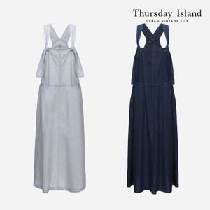 [Thursday Island] 오버롤 데님 원피스 (T224MOP301W)