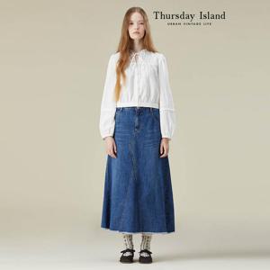 [Thursday Island]  크롭 셋업 블라우스(T236MBL138W)