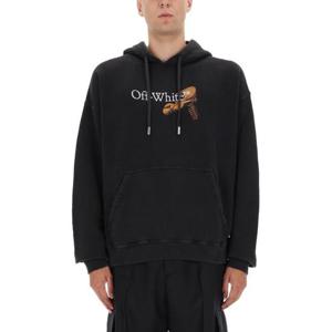 오프화이트 긴팔 티셔츠 OMBB085 F25FLE0111301 BLACK