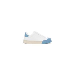 25 FW 마르니 여성 화이트   블루 다다 범퍼 스니커즈 232379F128010
