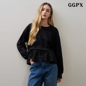 GGPX 레이스업 크롭 맨투맨 (GPCLW025D)