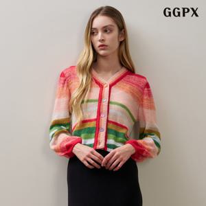 GGPX 비비드 스트라이프 포인트 가디건 (GPCCK025D)