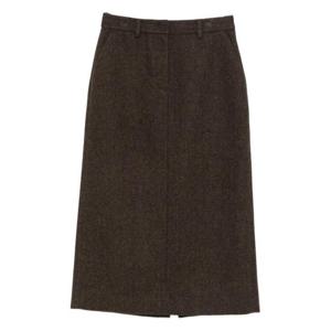 던스트 미디 스커트 UDSK5D223 W2 Brown