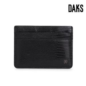 [닥스]닥스 리얼리자드 금속장식 블랙 카드지갑 (DBHO4F740BK)