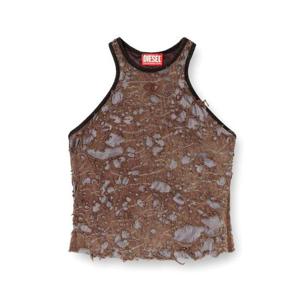 디젤 반팔 티셔츠 A18523 0IKCK 7FG Brown
