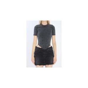 발렌시아가 발렌시아가 블랙 반팔 티셔츠 2256896