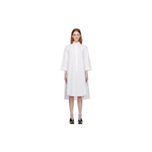 25 FW MM by Max Mara 여성 화이트 운치노 미디 드레스 231265F054033