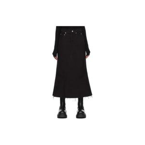 릭오웬스 스커트 블랙 고데 미디 스커트 232232F092010
