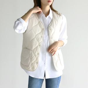 [바네사빈] 5온스 포켓 패딩조끼 베스트 v01316