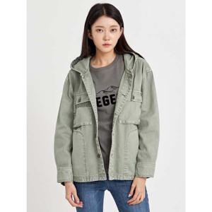 [지프]여성 가먼트다잉 워싱 후드 야상스타일 자켓셔츠M3JPF276