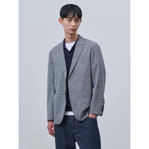 [빈폴멘]울리넨 글렌체크 재킷 - 그레이 (BC4411C323)