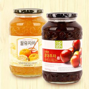 [자연을마시다] 꿀유자차1kg+꿀대추차1kg