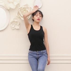 여성 망고나시 면스판 스포츠 요가 민소매런닝 운동복