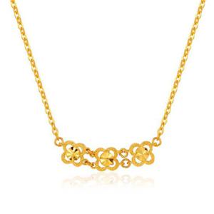 [한국금다이아몬드] 여자 순금 목걸이 체인 크로바 24K 11.25g 18K장식