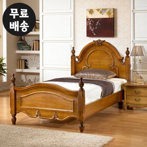 폴 엔틱 스타일 원목 침대프레임 (슈퍼싱글SS)
