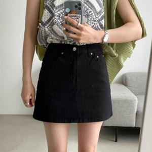 여자 가을 편한 스판 치마 반바지 A라인 미니 스커트