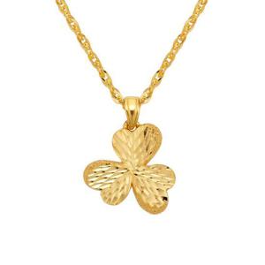 [한국금다이아몬드] 여자 순금 목걸이 쓰리 하트 크로바 24K 15g 18K장식