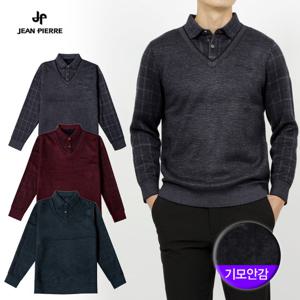 남성 울 기모 레이어드 긴팔티셔츠 Model No_J2-1E004