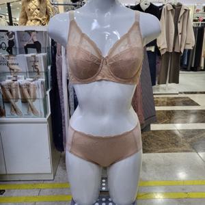 [비비안]BBM 모노사 파워네트 원단 풀컵 보정 D-E컵 브라 팬티 세트 BR3506Q BP3506P LB