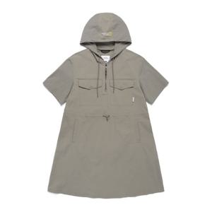 내셔널지오그래픽 N242WOP980 여성 우븐 스트레치 후드 반팔 원피스 LAUREL OAK