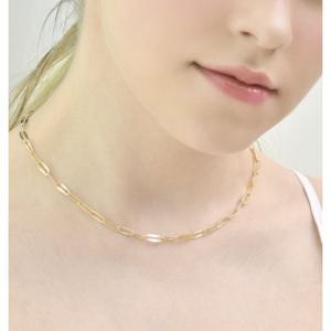 미니골드 14K 씬 커넥팅 클립 목걸이 NTRS4097