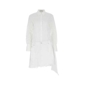 JW 앤더슨 여성 화이트 데님 미니 드레스 DR0343PG1248 001