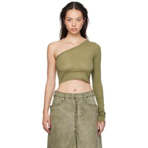 25 FW 릭오웬스 여성 카키 포터빌 지기 티셔츠 242126F110002