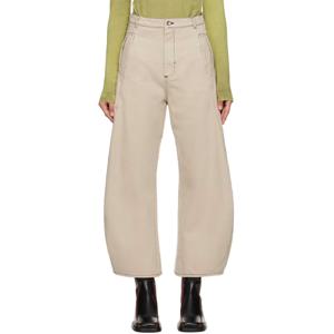 25 FW 헨릭 빕스코브 여성 베이지 쉐이드 데님 진 242392F069001