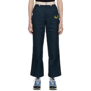 25 FW BAPE 여성 네이비 페인터 슬랙스 222546F087000
