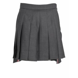 [THOM BROWNE] 라프리마 여성 스커트 싸이 LENGTH 드롭 백 플리츠 인 슈퍼 120S 트윌 FGC402V00626 035 MED GREY /9