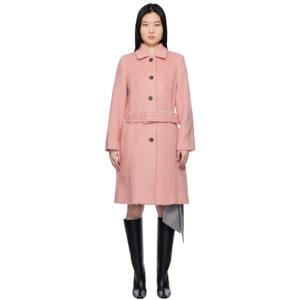 25 FW 샌디 리앙 여성 핑크 노리치 코트 251677F059000