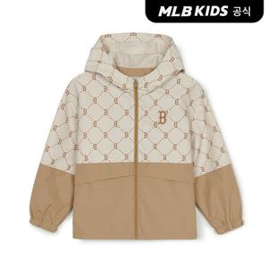 [택가159,000원][MLB키즈 공식] 25SS 다이아 모노그램 배색 바람막이 BOS (L.Sand) 7AWJMD251-43SAL