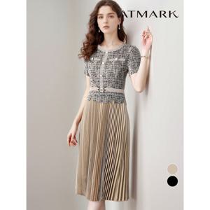 [앳마크]ATMARK 페이크라운드스판플리츠원피스_AA51OP037G