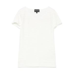 엠포리오 아르마니 여성 화이트 반팔 티셔츠 EW001826 AF15573U0006