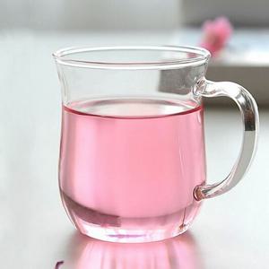 (로하티)커브라인 내열 유리컵(350ml) 유리컵 내열유리컵 손잡이유리컵 투명유리컵 유리물컵 유리음료컵 다