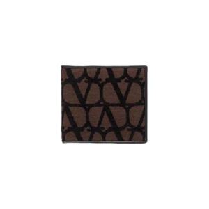 발렌티노 트왈 아이코노그래피 레더 디테일 지갑 폰덴테 블랙 P0654WAWU02