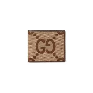 구찌 점보 GG 캔버스 지갑 카멜 에보니 699308-UKMBG-2572