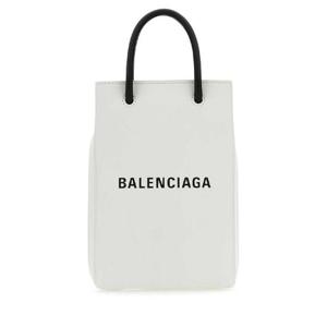 BALENCIAGA 화이트 가죽 휴대폰 케이스 7577730AI2N 9000