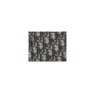 디올 지갑 빌 클립 베이지 블루 디올 오블리크 자카드 2ESBH069YSE-H05E