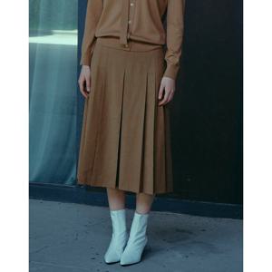 헤지스 여성 24FW 플리츠 스커트 카멜 HSSK4DP81CM