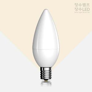 장수램프 불투명 LED 촛대구 5W 전구색 E17 캔들