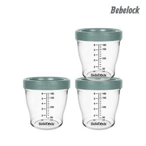 [베베락]포네르 트라이탄 이유식 용기 180ml 블루그레이(3P)