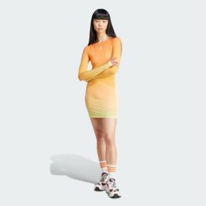 아디다스반바지 BQJ JF8266 오리지널스 올오버 프린트 긴팔 미니 드레스