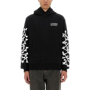 아미리 스택드 본즈 프린트 후드티 AMJYHD1051 BLACK