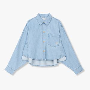 [지컷]스몰 로고 데님 셔츠[7255355105]_GSGR