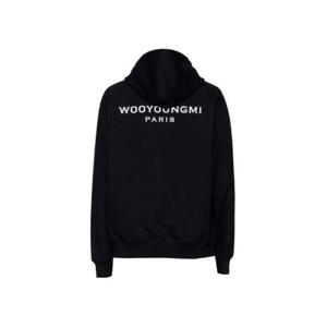 우영미 화이트 백로고 후드 블랙   22SS W221TS31720B