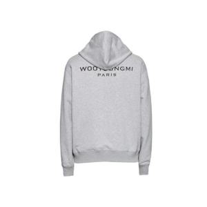 우영미 백 로고 후드 그레이   23FW W233TS37713G
